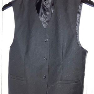 Black vest with buttons